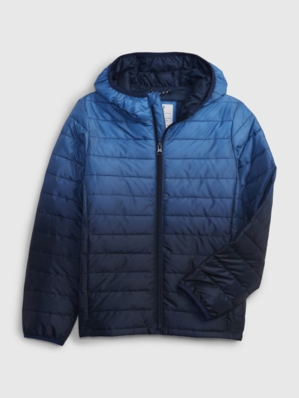 Gap Kids 100% Recycled ColdControl Puffer Jacket Blue ombre- size medium